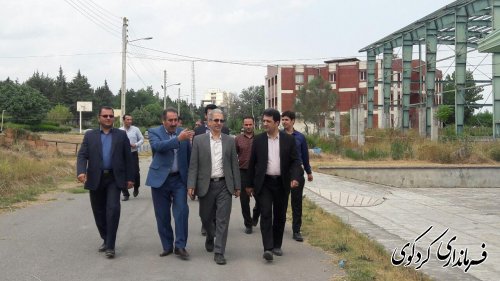 جمالی فرماندارکردکوی ازپروژه های در حال ساخت  دانشکده امام علی (ع) بازدید کرد