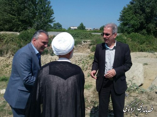 بازدید  پروژه در دست مطالعه قاضی محله با حضورجمالی فرماندارو شاعری امام جمعه کردکوی 