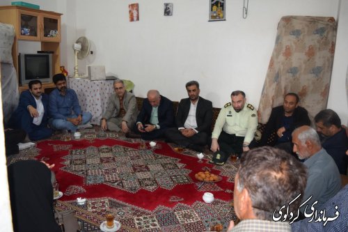 دیدار فرماندار با خانواده شهید و جانباز دفاع مقدس 