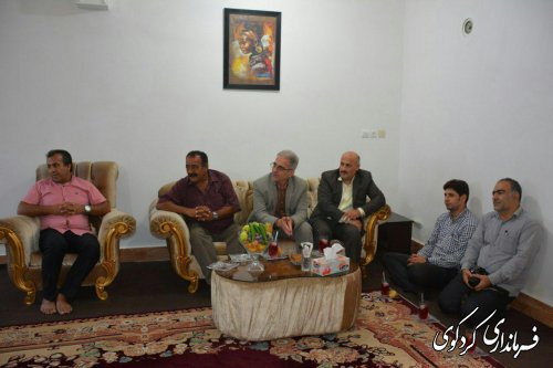 دیدار جمالی فرماندار کردکوی، باتفاق مشاور امور بانوان فرماندار و رییس اداره ورزش با خانم مهسا صابری کاپیتان کردکویی تیم ملی والیبال بانوان 