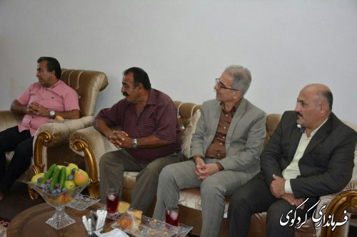 دیدار جمالی فرماندار کردکوی، باتفاق مشاور امور بانوان فرماندار و رییس اداره ورزش با خانم مهسا صابری کاپیتان کردکویی تیم ملی والیبال بانوان 