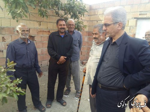 بازدید جمالی فرماندار به همراه بخشدار مرکزی از منطقه ای محروم موسوم به " شیخ افرا " کردکوی