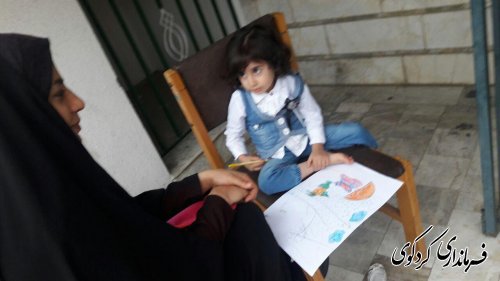 به مناسبت فرا رسیدن هفته کودک،مسابقه نقاشی کودکان در تالار ارشاداسلامی کردکوی