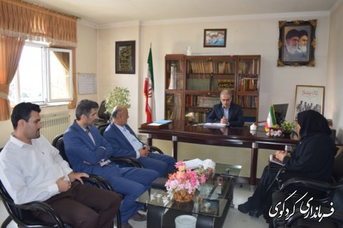  سیده هماعقیلی سرپرست اداره آموزش و پروش شهرستان؛دردیداربا جمالی فرماندار کردکوی 