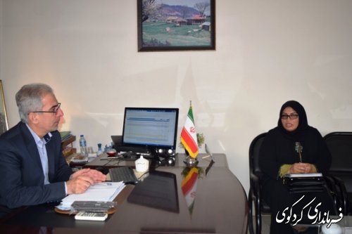  سیده هماعقیلی سرپرست اداره آموزش و پروش شهرستان؛دردیداربا جمالی فرماندار کردکوی 