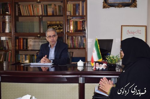 سیده هماعقیلی سرپرست اداره آموزش و پروش شهرستان؛دردیداربا جمالی فرماندار کردکوی 
