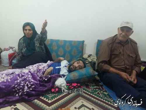  فرماندار کردکوی از خانواده معلولی  دیدارکرد