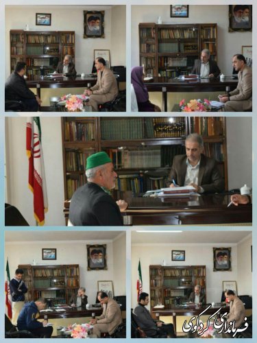 جمالی فرماندار کردکوی،در روز ملاقات عمومی با چند تن از شهروندان کردکوی دیدارکرد