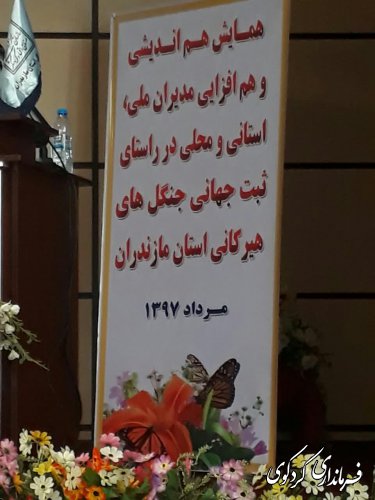 همایش هم اندیشی و هم افزایی مدیران ملی، استانی و محلی در راستای ثبت جهانی جنگلهای هیرکانی