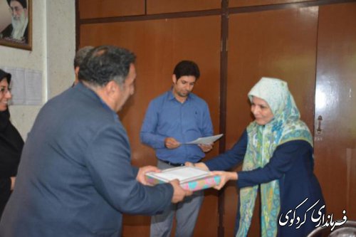   از خدمات ارزنده کارکنان بهزیستی شهرستان از سوی فرماندارکردکوی تقدیر شد