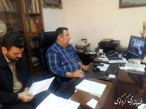 شرکت قدمنان فرماندار کردکوی در ویدئو کنفرانس همایش سراسری اقامه نماز