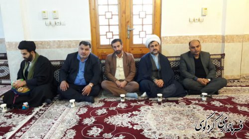 نشست امام جمعه وفرماندار   با روسای دستگاههای فرهنگی کردکوی در دفتر ستاد نماز جمعه شهرستان 