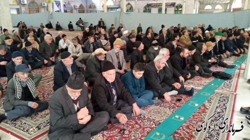 فرماندار شهرستان کردکوی  در نماز عبادی سیاسی جمعه این هفته  در محل مصلی نماز جمعه این شهر حضور یافت. 