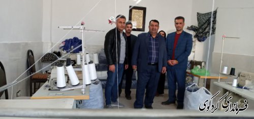 بازدید فرماندار از یک کارگاه تولیدی در روستا