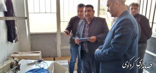 بازدید فرماندار از یک کارگاه تولیدی در روستا
