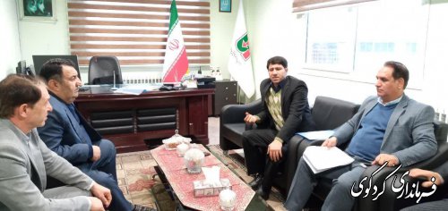 قدمنان فرماندار شهرستان کردکوی در دیدار صبح امروز خود با مهندس میقانی مدیر کل راهداری و حمل و نقل استان 