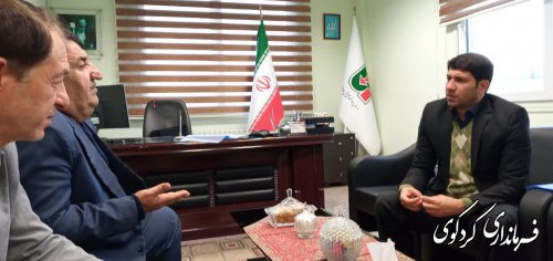 قدمنان فرماندار شهرستان کردکوی در دیدار صبح امروز خود با مهندس میقانی مدیر کل راهداری و حمل و نقل استان 
