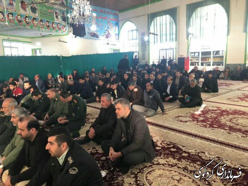 مراسم بزرگداشت سردار دلها سپهبد حاج قاسم سلیمانی  در مسجد جامع یساقی برگزار شد .