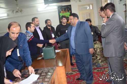بازدید فرماندار کردکوی از شعب اخذ رای شهرستان