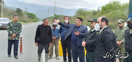 گزارش تصویری از بازدید فرماندار به اتفاق مسئولان از ورودی و مسیر پارک جنگلی کردکوی در روز ۱۳ فروردین ۹۹