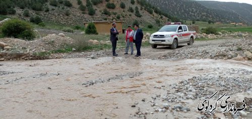 بازدید و پبگیری فرماندارکردکوی از مشکلات روستاهای کوهپایه/ توزیع ۱۰۰ بسته معیشتی به روستاهای کوهپایه 
