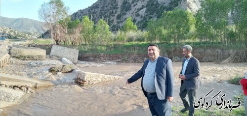 بازدید و پبگیری فرماندارکردکوی از مشکلات روستاهای کوهپایه/ توزیع ۱۰۰ بسته معیشتی به روستاهای کوهپایه 