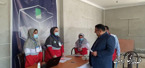 بازدید فرماندار از انتخابات شورای اجرایی هلال احمر/ پنجمین مرحله انتخابات مجامع هلال احمر برگزارشد