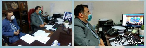 ستاد استانی پیشگیری و مقابله با کرونا استان به ریاست دکتر حق شناس و با حضور دکتر حریرچی بصورت ویدئو کنفرانس 