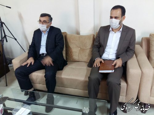 با حضور علی دزگایی مدیر حوزه غرب بانک ملت استان ، با فرماندارکردکوی