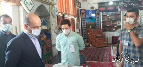 بازدید دکتر حق شناس استاندار گلستان و هیات همراه  از چند صندوق اخذ رای در کردکوی 