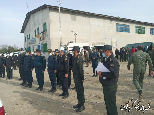 رزمایش بزرگ نیروی انتظامی و ستاد مدیریت بحران شهرستان برگزار شد