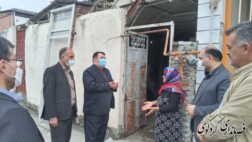  از دو خانواده محروم شهر کردکوی بازدید میدانی بعمل اوردند.