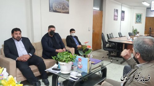 جرجانی شهردار جدید کردکوی  قبل از معارفه با دکتر مولایی فز  فرماندار شهرستان دیدار و گفتگو کردند