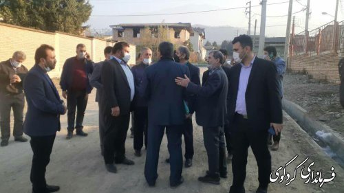 بررسی مسایل و مشکلات شهرک فرهنگیان کردکوی با حضور فرماندار در این شهرک 