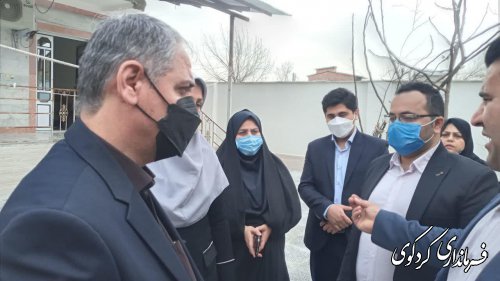 دیدار دکتر مولایی فر فرماندار کردکوی و هیات همراه با جانباز 10% جنگ تحمیلی
