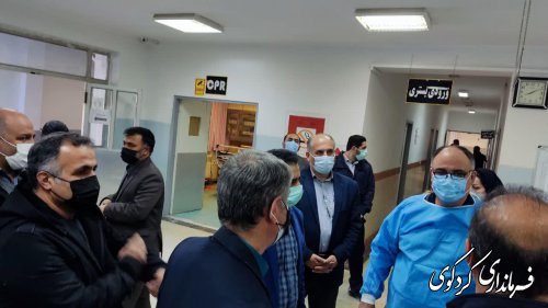 بازدید دکتر مولایی فر فرماندار کردکوی ازبخشهای گوناگون بیمارستان فوق تخصصی جراحی قلب گلستان در شهر کردکوی.