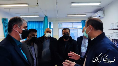 بازدید دکتر مولایی فر فرماندار کردکوی ازبخشهای گوناگون بیمارستان فوق تخصصی جراحی قلب گلستان در شهر کردکوی.