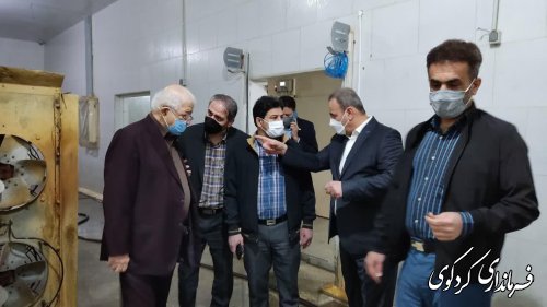 بازدید فرماندار از یک واحد تولیدی مرغ تخم گذار.