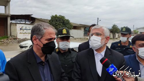بازدید دکتر زنگانه استاندار گلستان از شهرستان کردکوی