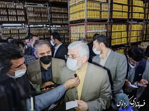 دکتر علی محمد زنگانه استاندار گلستان از کارخانه تولیدی عالیای گلستان ( رعنا ) بازدید کرد