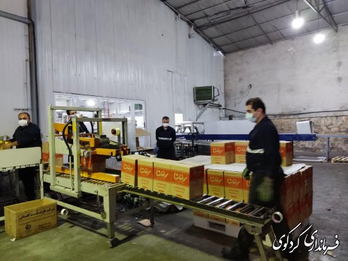 دکتر علی محمد زنگانه استاندار گلستان از کارخانه تولیدی عالیای گلستان ( رعنا ) بازدید کرد