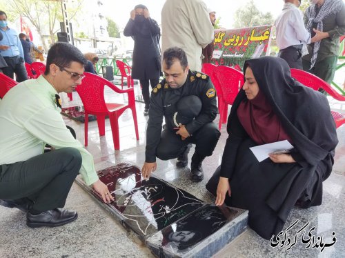 عطر افشانی گزارشهدا در  سالروز آزادسازی خرمشهر در شهرستان کردکوی