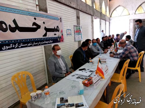 برگزاری مراسم میز ارتباط مردمی شهرستان در مصلای نماز جمعه با حضور فرماندار کردکوی