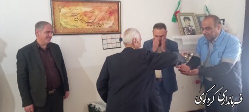 دیدار نوروزی حاجی گلدی کر با خانواده شهیدی در کردکوی 