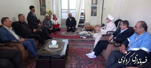 دیدار و گفتگوی حاجی گلدی کر معاون توسعه منابع انسانی استانداری گلستان با حجه الاسلام شیخ موسی شاعری امام جمعه سالهای گذشته کردکوی