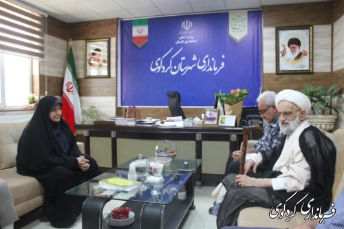 دیدار حجه الاسلام شاعری پدر معنوی شهرستان کردکوی با فرماندار