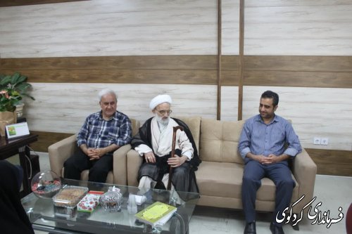 دیدار حجه الاسلام شاعری پدر معنوی شهرستان کردکوی با فرماندار