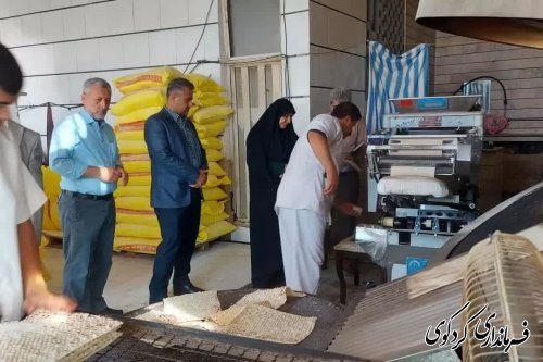 بازدید فرشته ترک فرماندار کردکوی از نانوایی های سطح شهرستان