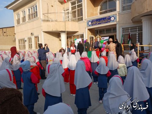 مراسم پدافندغیرعامل درمدرسه ابتدایی خیری خطیری کردکوی برگزار شد