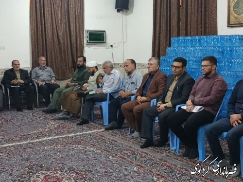 حضور ترک فرماندار کردکوی در ستاد یادواره شهدای شهرستان کردکوی